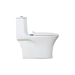 One piece ceramic Sanitary ware Siphonic S trap 300mm soft closing High pressure flush mechanism